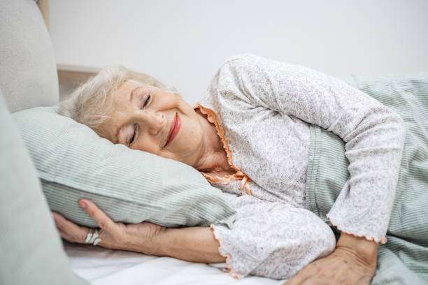 Middle aged woman sleeping